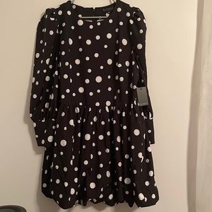 Eloquii Puff Sleeve Dress With Bubble Hem